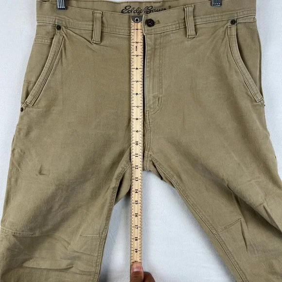 Eddie Bauer Carpenter Pants Work Utility Outdoor Casual Khaki 34x34 - Picture 8 of 10